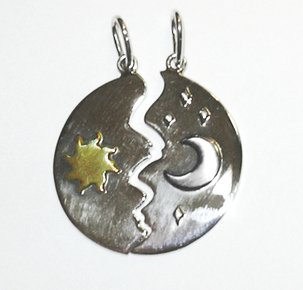 Partneranhänger Sonne und Mond